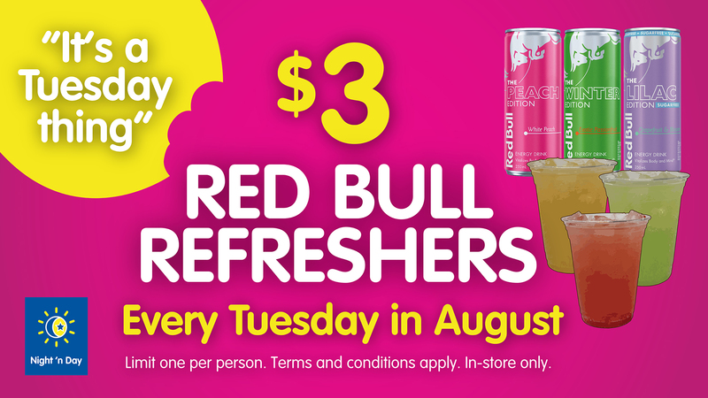 $3 Red Bull Refreshers